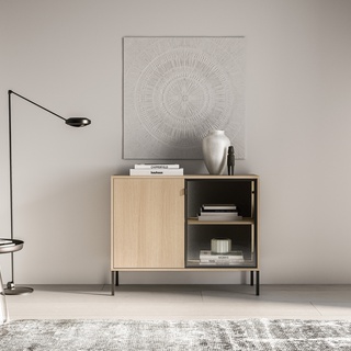 komoda 107 nowoczesna z oświetleniem Barnee 03 szafka elegancka