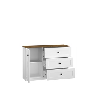 komoda 120 elegancka skandynawska Lille 08 szafka biała do sypialni