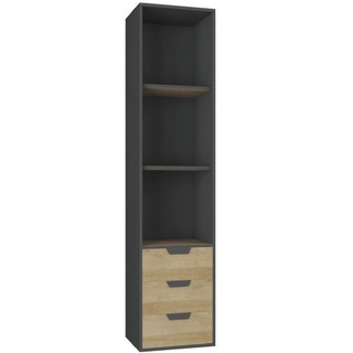 zestaw narożna meblościanka Nano 7 z biurkiem łóżkiem szafą rogową