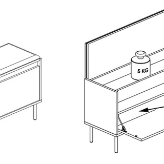 szafka 90 z siedziskiem tapicerowanym Voco 05 ławka na buty