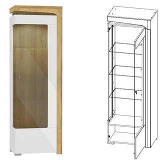 zestaw mebli nowoczesnych Theo 5 witryna komoda rtv ława do salonu