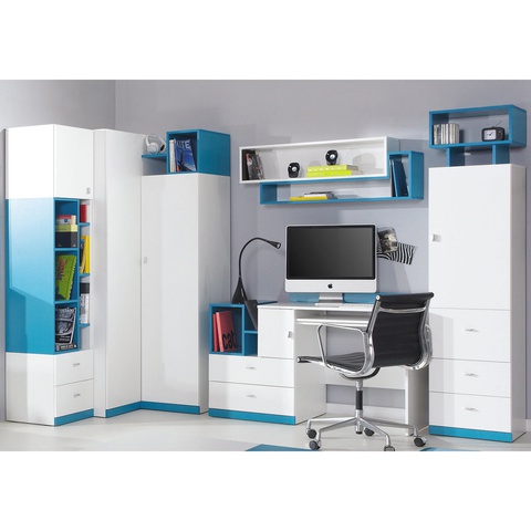 Zestaw meblościanka młodzieżowa MOBI B1 z biurkiem dla ucznia dzieci