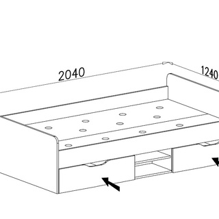 łóżko 120x200 duże młodzieżowe Remo 16 z szufladami dla dzieci 120