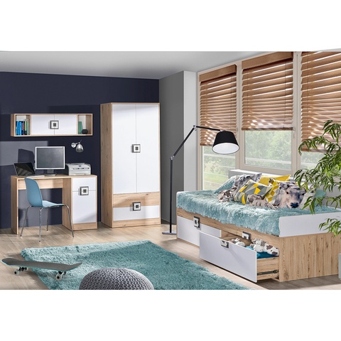 Zestaw meble młodzieżowe NICO 7 biurko łóżko szafa do pokoju dzieci