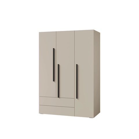 Szafa 135 trzydrzwiowa LORIN 01 z szufladami półkami drążkiem do pokoju