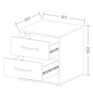 szafka 50 mała z szufladami Perfect 05 stolik nocny artisan
