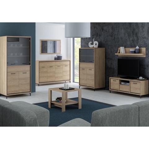 Zestaw mebli nowoczesnych MEDIOLAN 3 witryna komoda rtv szafka ława