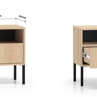 szafka 40 nocna z szufladą Barnee 05 stolik nocny do pokoju sypialni