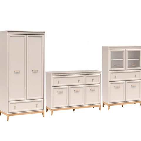 Zestaw meblościanka elegancka WINDSOR A komoda rtv witryna ława