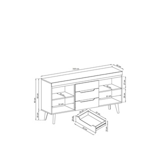 Komoda Nordi NKSZ160 dąb artisan