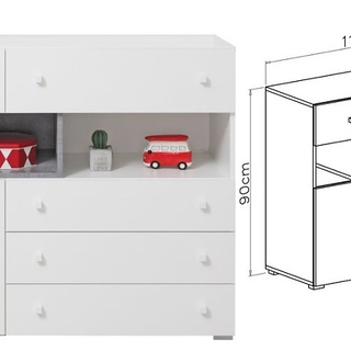 komoda 110 z szufladami półkami Sigma 12 duża szafka do pokoju sypialni