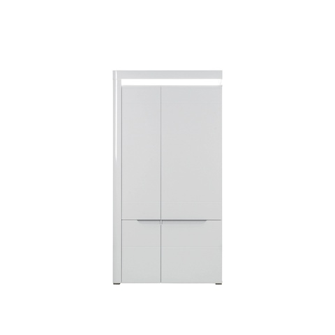 Szafa 100 ubraniowa IRMA 09 dwudrzwiowa elegancka biała w połysku