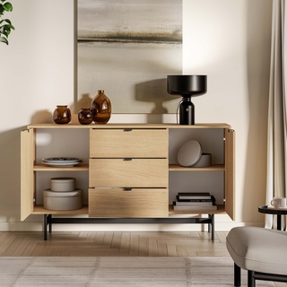 komoda 150 pojemna duża Reynos 05 z szufladami półkami nogami