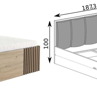 łóżko 180x200 z lamelami tapicerowanym zagłówkiem pojemnikiem Cali 16 duże szeroki 180 podnoszone artisan + czarny do sypialni