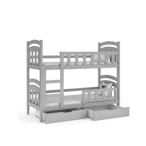 Łóżko 75X180 piętrowe DAMIAN 2OS z materacami 180 x 75 dla rodzeństwa