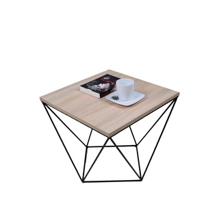 stolik 50 loft nowoczesny kwadratowy K2 500x500 mała ława kawowa czarna