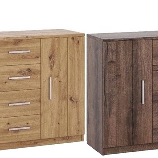 zestaw Bono 4L szafa z lustrek łóżko komoda szafka nocna do sypialni