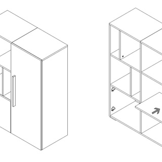 komoda 90 nowoczesna Lorin 06 szafka z półkami pojemna młodzieżowa