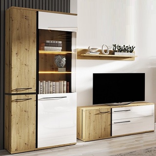 szafka 150 rtv z szufladami frezowana ryflowana Molto A ML4 biała artisan stolik pod tv do salonu pokoju