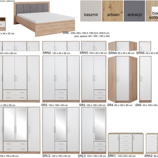 łóżko 180x200 z pojemnikiem Smart SR6 duże 180 szerokie kaszmir