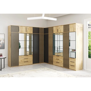 zestaw 300 - 350 z nadstawką Sorento C narożna wysoka duża garderoba