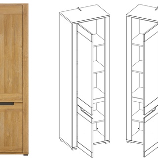 zestaw meblościanka York 1a ława witryna szafka rtv szafa z półkami