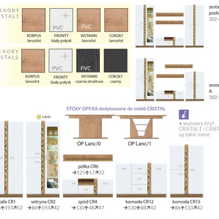 Zestaw A Cristal z szafą CR1