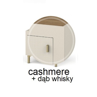 szafka 48 mała z nogami nocna Mossa 11 mały stolik nocny cashmere + dąb whisky do pokoju sypialni biura