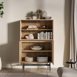 regał 92 z szafką Reynos 03 komoda wysoka dwudrzwiowa z półkami