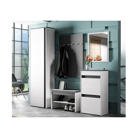 Zestaw HYGA 1 szafka z siedziskiem wieszaki do przedpokoju korytarza