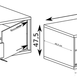 zestaw duży komplet Mediolan E komoda rtv witryna ława szafa komplet