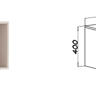 nadstawka 50 pawlacz Tres 05N na szafę regał bez drzwi kaszmir