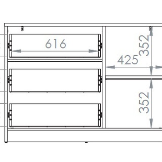 komoda 117 elegancka Avante 05 szafka z szufladami w połysku kaszmir