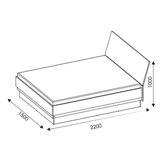 łóżko 140x200 małe sypialniane York Y18/ 140 z tapicerowanym zagłówkiem