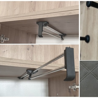 garderoba 240 z siedziskiem wysoka duża ARTI zestaw dąb artisan
