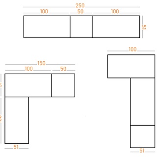 szafa 250 modułowa prosta narożna Tres Y garderoba otwarta biała