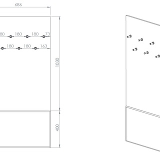 wieszak 90 na okrycia Voco 07 panel z wieszakami na ścianę korytarza