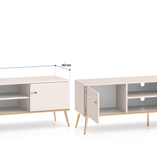 szafka 160 rtv z nogami Selgin 05 glamour stolik pod telewizor komoda