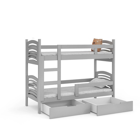 Łóżko 75X180 piętrowe OLI 2OS z materacami młodzieżowe dziecięce