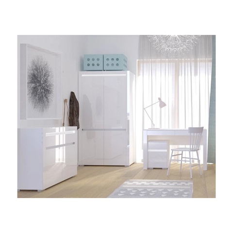 Zestaw mebli dla młodzieży dzieci ucznia ALASKA 7 biurko komoda szafa