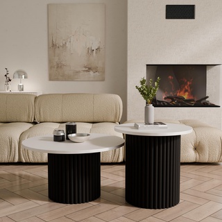 stolik 49 / 47 okrągły kawowy zestaw Lamelo 2W1 ława kawowa okrągła