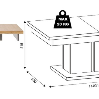 zestaw meblościanka York 1a ława witryna szafka rtv szafa z półkami