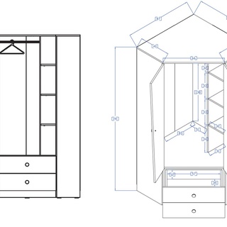 zestaw duży narożny Nero 4 biurko łóżko składa rogowa szafa młodzieży