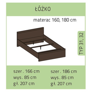 Łóżko Mestre 160/180x200