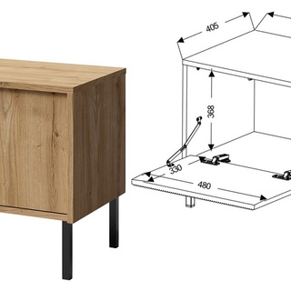 szafka 150 rtv na nóżkach loft Mia 06 duża pod telewizor stolik tv