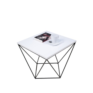 stolik 50 loft nowoczesny kwadratowy K2 500x500 mała ława kawowa czarna