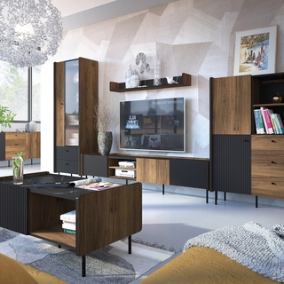 witryna 59 z nogami Prestigo 03 słupek przeszklony regał zamykany loft