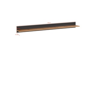 Półka wisząca 170 cm Reviva P01 antracyt