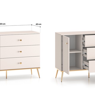 komoda 120 elegancka Selgin 04 szafka nowoczesna salonu sypialni