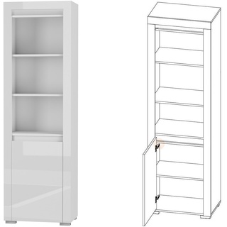 witryna 60 wąska wysoka Alaska AAW-2 słupek zamykany regał z szybą